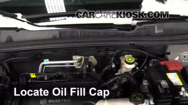 2014 Buick Encore 1.4L 4 Cyl. Turbo Aceite Agregar aceite